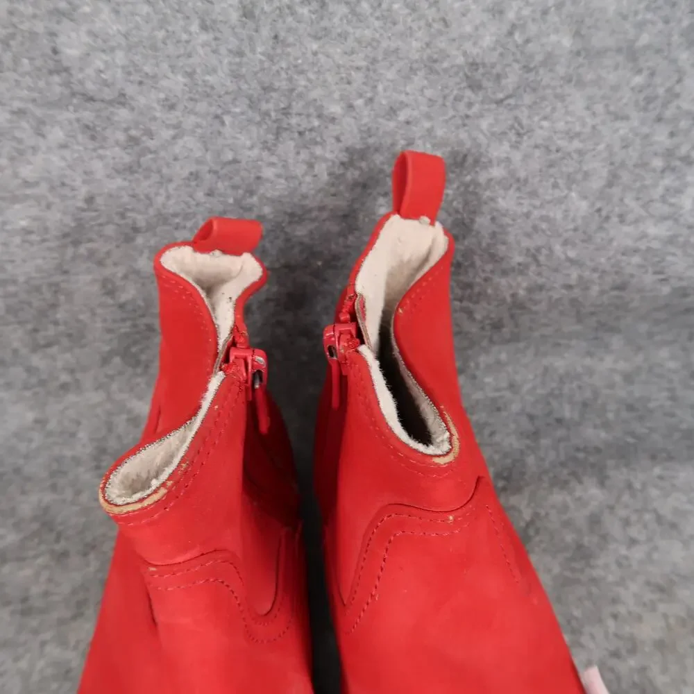 Cat & Jack Shoes Kids Toddler 10 Boots Red Zip Casual Comfort Winter Play Bootie